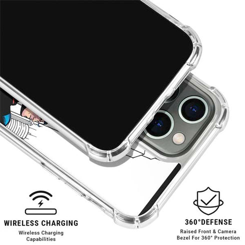 DC Comics Superman Super Speed Flying Over City iPhone 16 Pro Clear Case